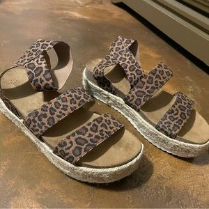 Cheetah espadrilles worn 1-2x!